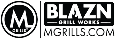 M Grills logo word mark
